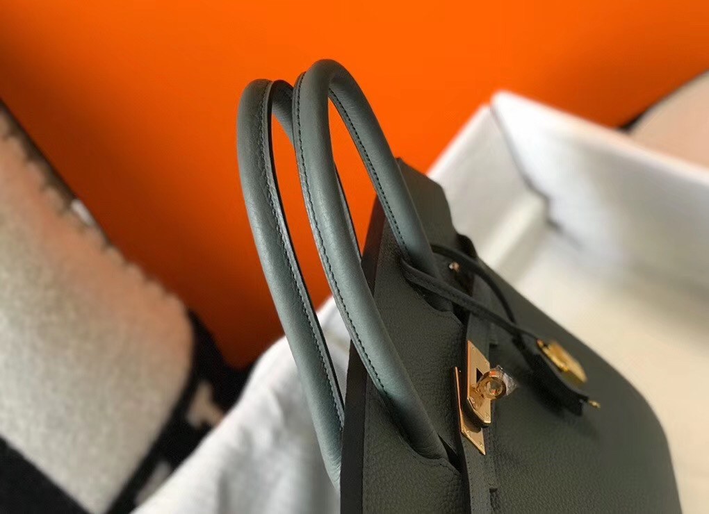 Hermes 35cm Vert Amande Clemence Leather Palladium Plated Bolide Bag -  Yoogi's Closet