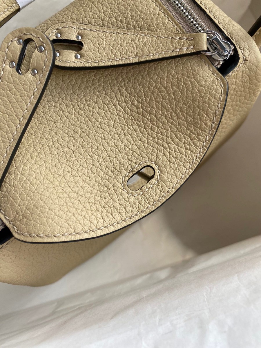 Replica Hermes Kelly Pochette Handmade Bag In Jaune Ambre Ostrich